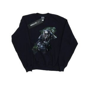 Black Panther Boys Wild Silhouette Cotton Sweatshirt / Navy Blue